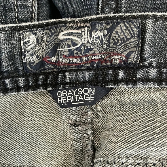 SILVER Grayson Heritage Relaxed Jeans Blue Dark Wash Straight Leg Size 31 - Picture 9 of 13